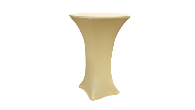 Spandex | Gold | 36″ Round Cocktail Table Cover | Rental