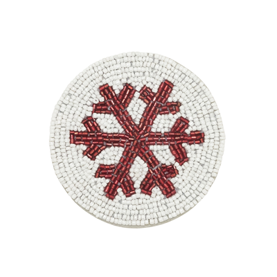 CO258 Beaded Snowflake Coaster | Rental