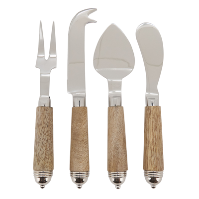SP361 Bark Wood Cheese Cutlery – Set Of 4 | Rental SP361 Bark Wood Cheese Cutlery – Set Of 4 | Rental