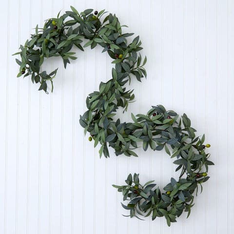 6.5’ Olive Artificial Garland | Rental 6.5’ Olive Artificial Garland | Rental