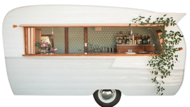 12′ Vintage RV Trailer Bar | Rental