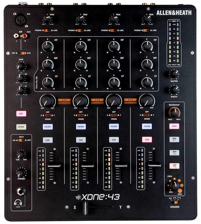 Allen & Heath XONE 43 4 Plus 1 Channel DJ Scratch Mixer | Rental