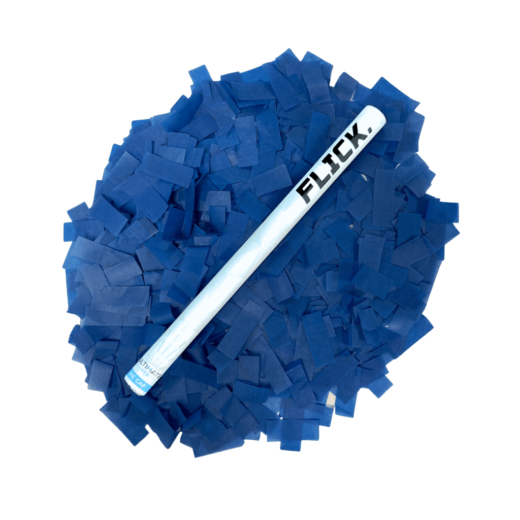 Dark Blue Tissue Paper Confetti Flick Stick - 14" (Pack of 8) | Rental