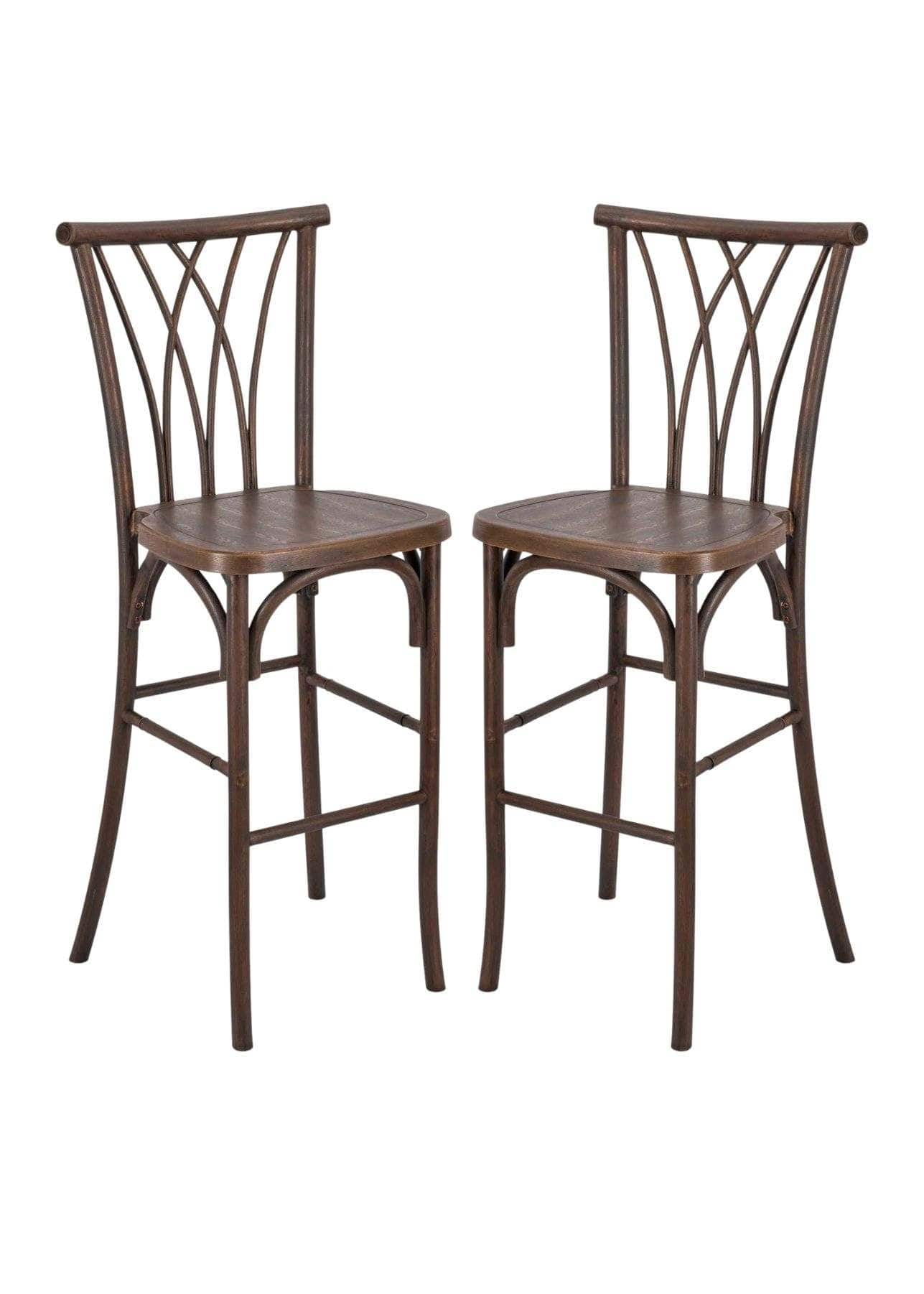 Fruitwood Resin Steel Skeleton™ Willow Barstool – 2 Pack – Some Assembly Required | Rental