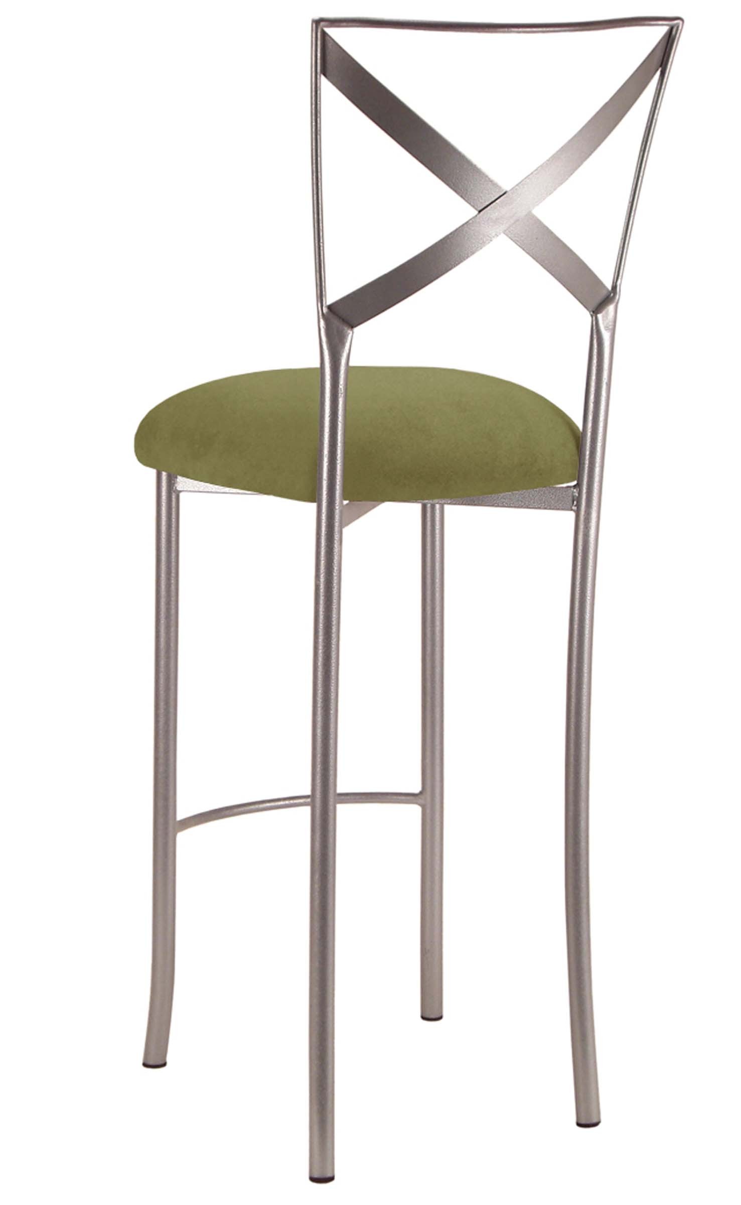 Simply X Barstool with Sage Suede Cushion – Chameleon Chair Collection | Rental Simply X Barstool with Sage Suede Cushion – Chameleon Chair Collection | Rental