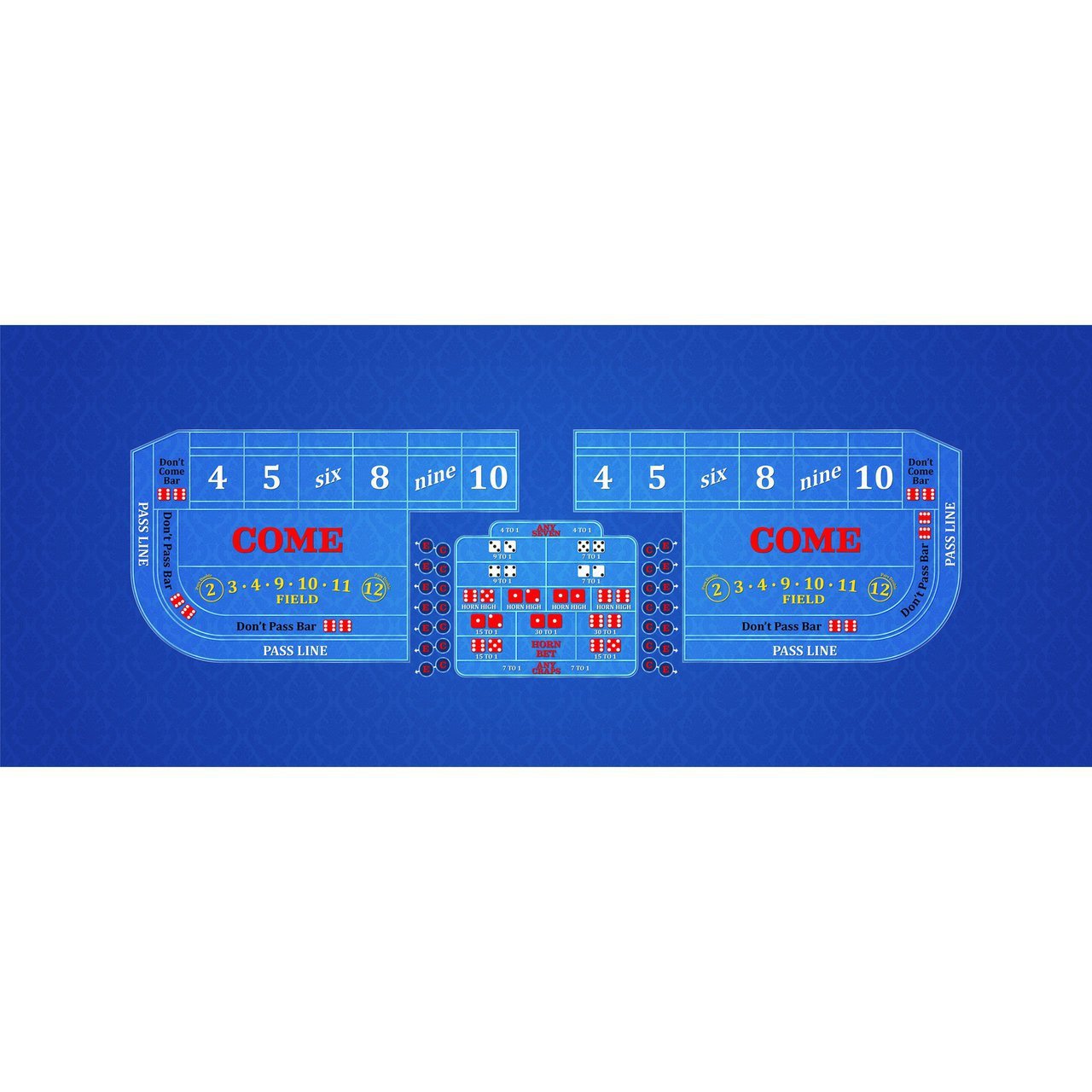 Part – Craps – 8′ Casino Game Table Top Only – Dark Blue | Rental