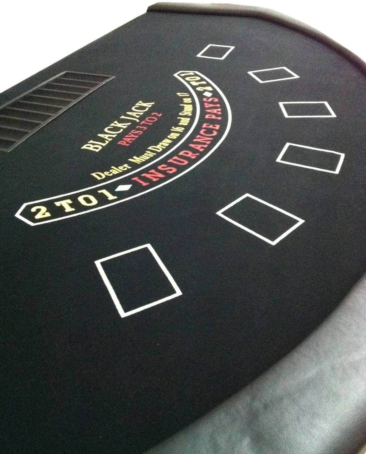 Part – 6′ Black Blackjack Casino Game Table Top Only | Rental Part – 6′ Black Blackjack Casino Game Table Top Only | Rental