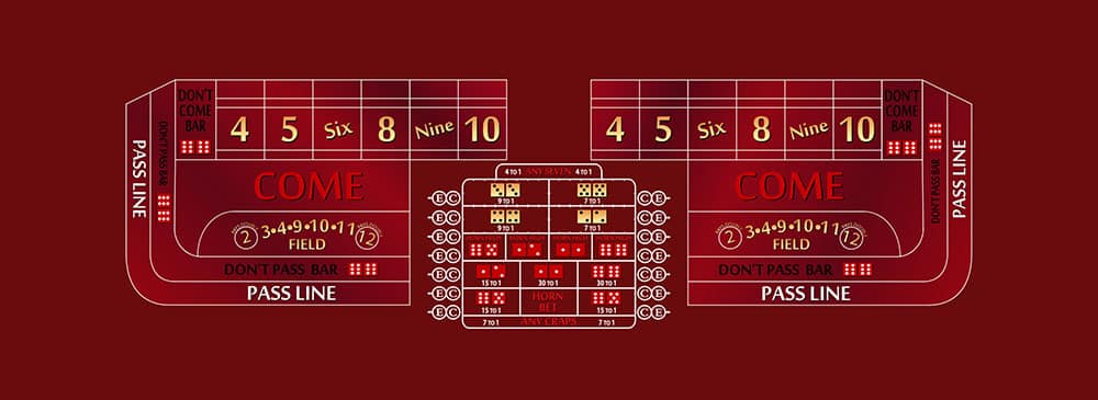 Part – 12′ Burgundy Craps Casino Game Table Only | Rental Part – 12′ Burgundy Craps Casino Game Table Only | Rental