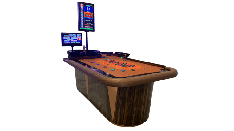 Part – Illuminated White Single Roulette Casino Game Table Top Only | Rental Part – Illuminated White Single Roulette Casino Game Table Top Only | Rental