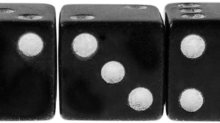 Part – 16mm Black Rounded Casino Dice | Rental Part – 16mm Black Rounded Casino Dice | Rental