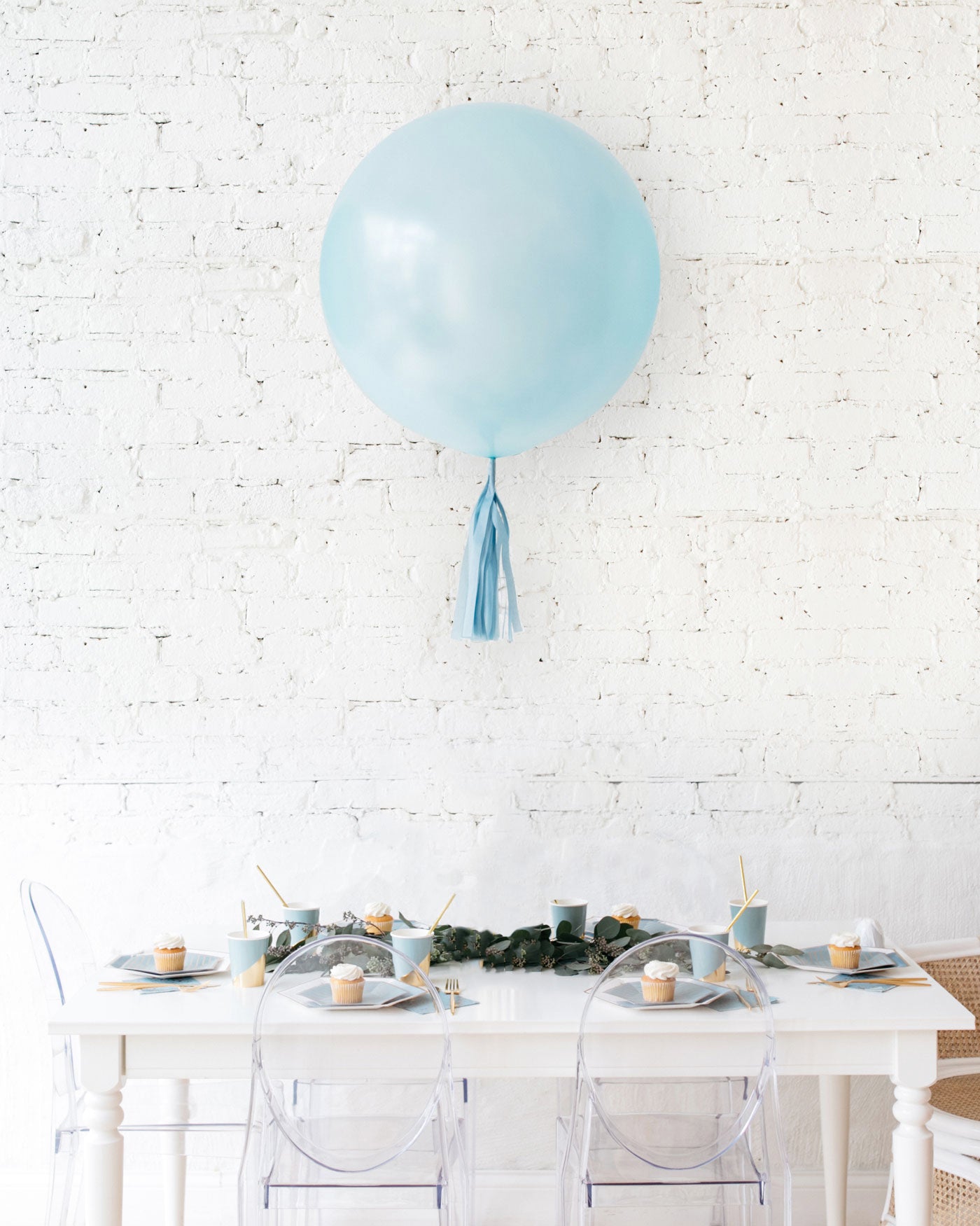 Petits Pastels – Blue Giant Balloon with Skirt Centerpiece | Rental