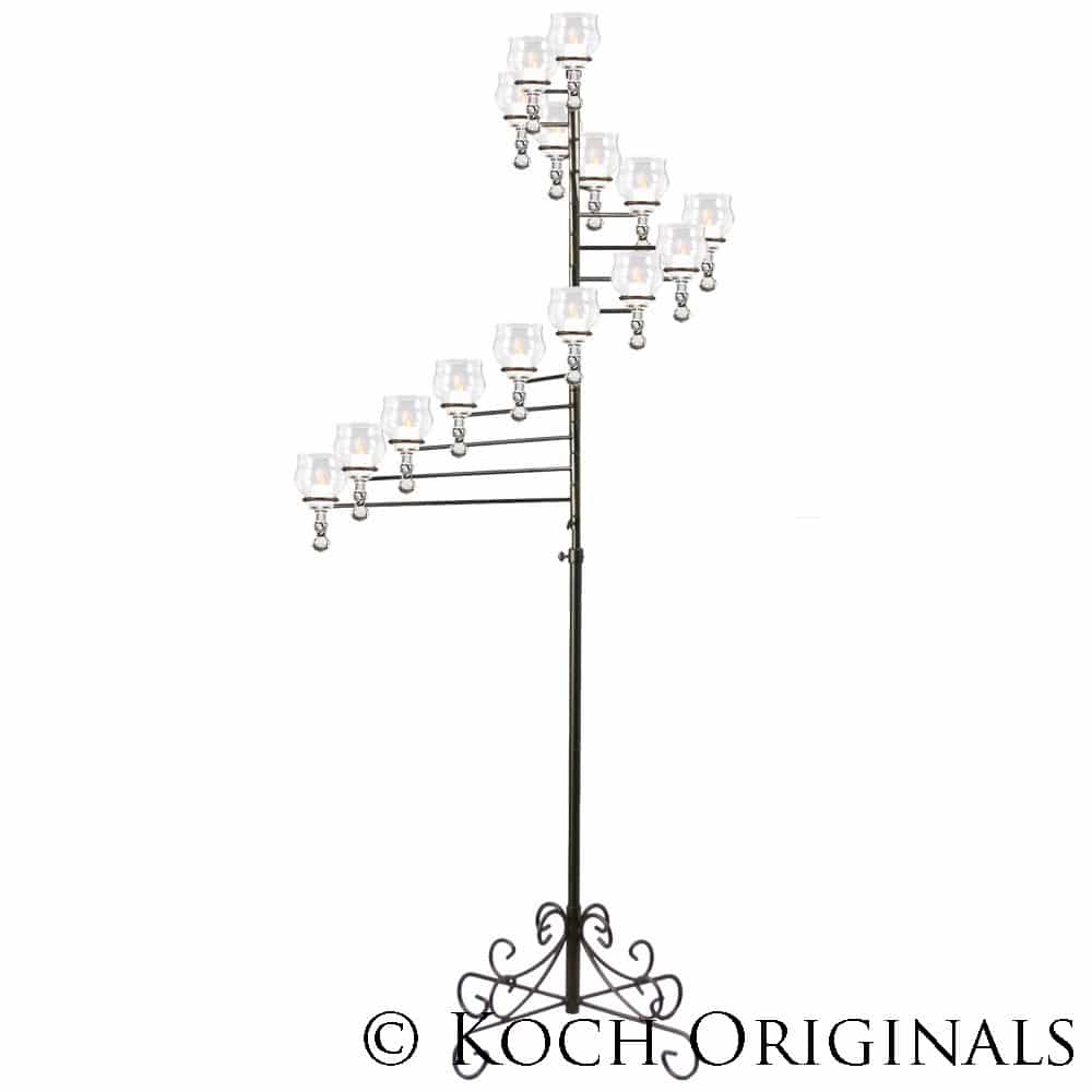 15-Light Spiral Candelabra – Onyx Bronze | Rental 15-Light Spiral Candelabra – Onyx Bronze | Rental
