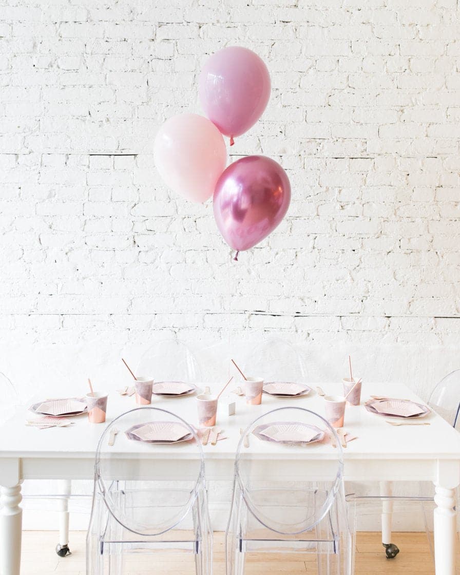 Modern Mauve – 11in Balloons Centerpiece – bouquet of 3 | Rental Modern Mauve – 11in Balloons Centerpiece – bouquet of 3 | Rental