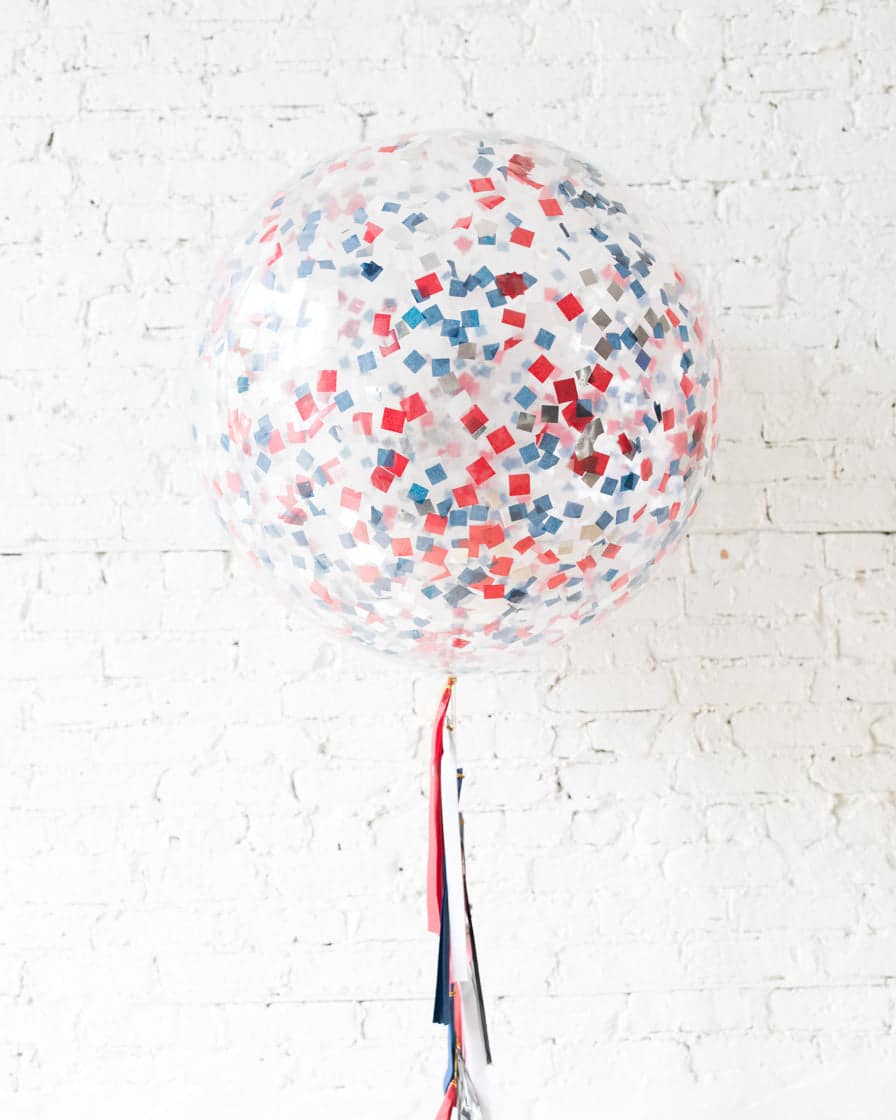 Red, White & Blue Confetti Giant Balloon and Tassel | Rental Red, White & Blue Confetti Giant Balloon and Tassel | Rental