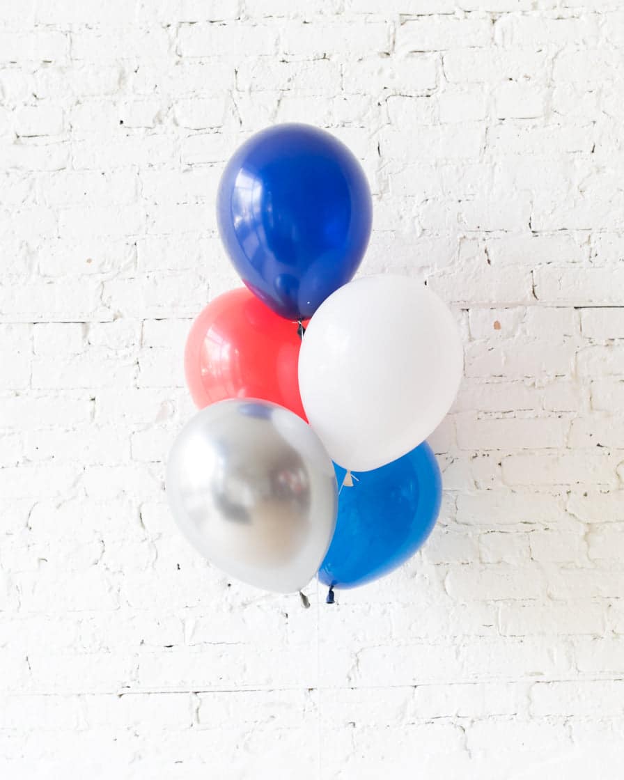 Red, White and Blue Palette 11in Balloons – bouquet of 5 | Rental Red, White and Blue Palette 11in Balloons – bouquet of 5 | Rental