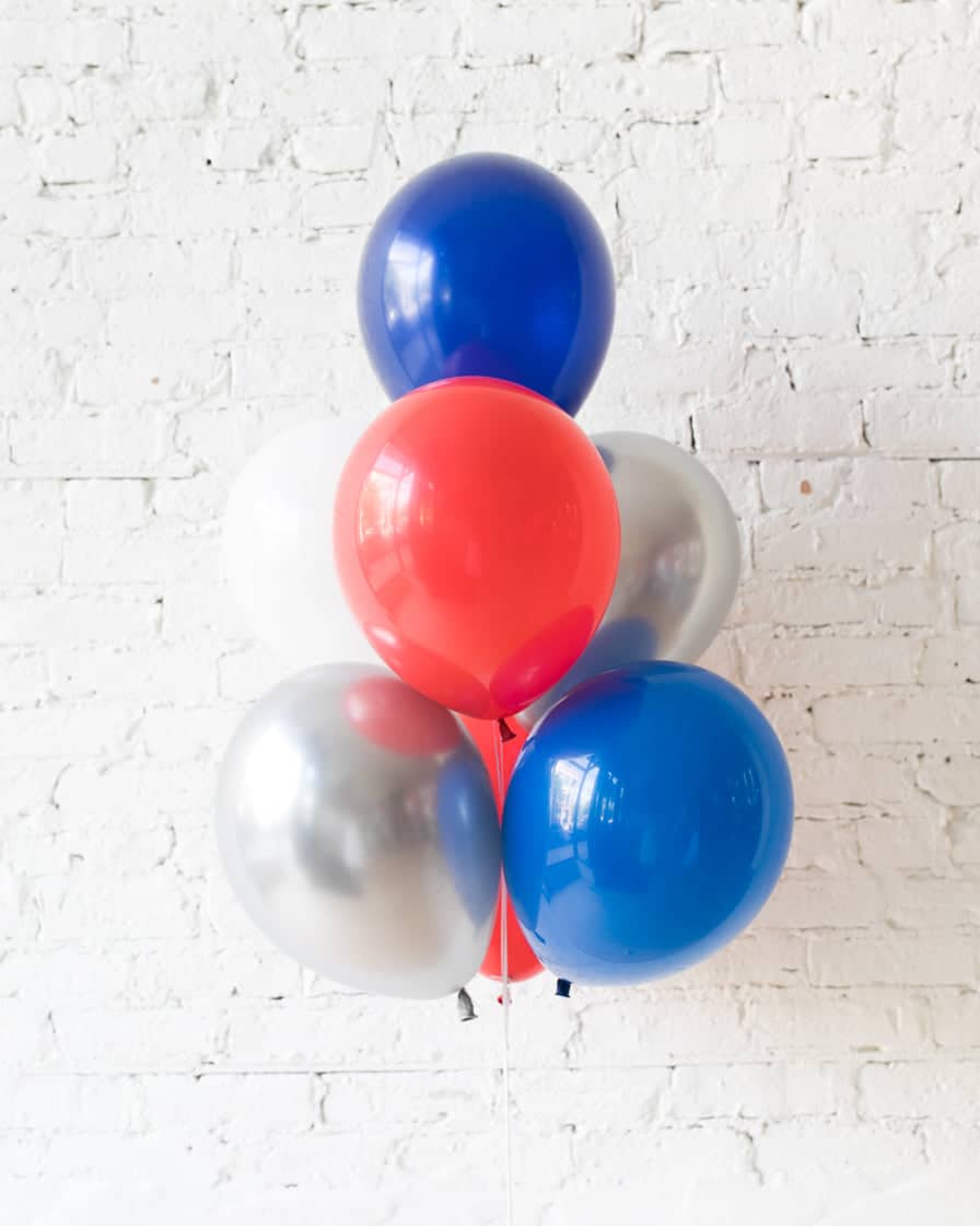Red, White and Blue Palette 11in Balloons – bouquet of 7 | Rental Red, White and Blue Palette 11in Balloons – bouquet of 7 | Rental