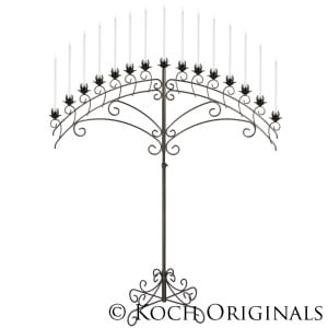 15-Light Fan Floor Candelabra – Onyx Bronze | Rental 15-Light Fan Floor Candelabra – Onyx Bronze | Rental