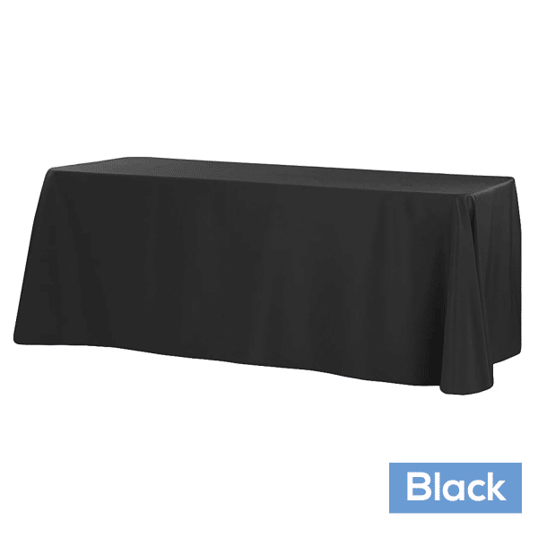 90″ x 132″ Rectangular Oblong 200 GSM Polyester Tablecloth – Black | Rental 90″ x 132″ Rectangular Oblong 200 GSM Polyester Tablecloth – Black | Rental