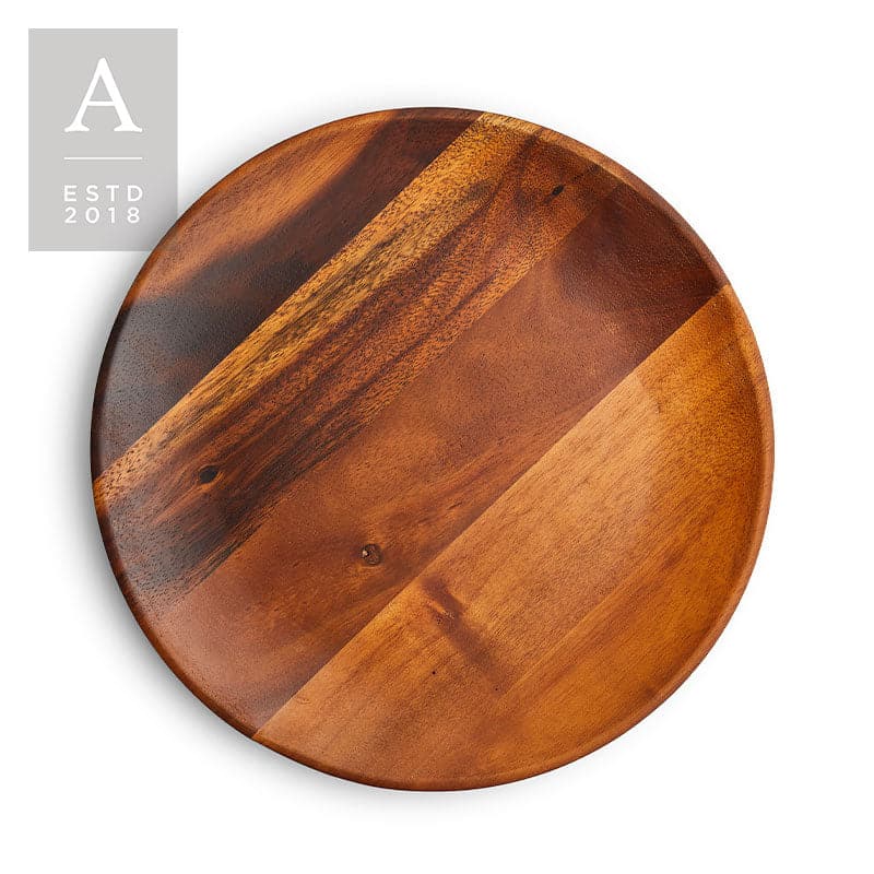 Arlo Coupe Acacia Wood Charger | Rental Arlo Coupe Acacia Wood Charger | Rental