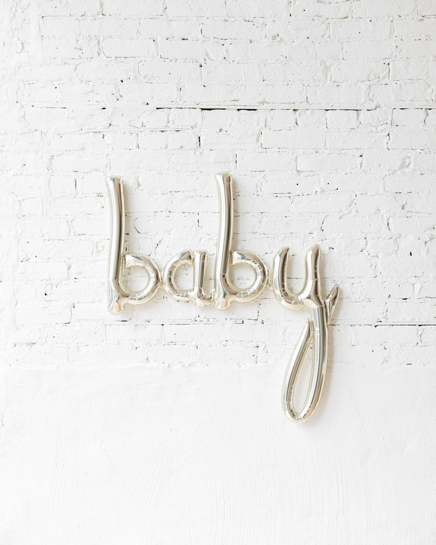 46in BABY Script Foil Balloon Set | Rental