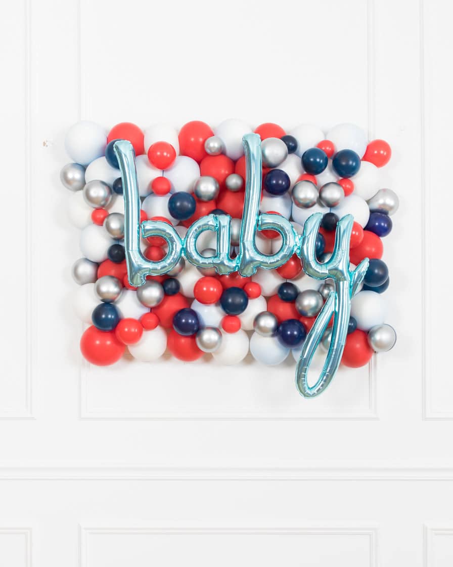 Baseball – BABY Balloon Backdrop Board – 30inx40in | Rental