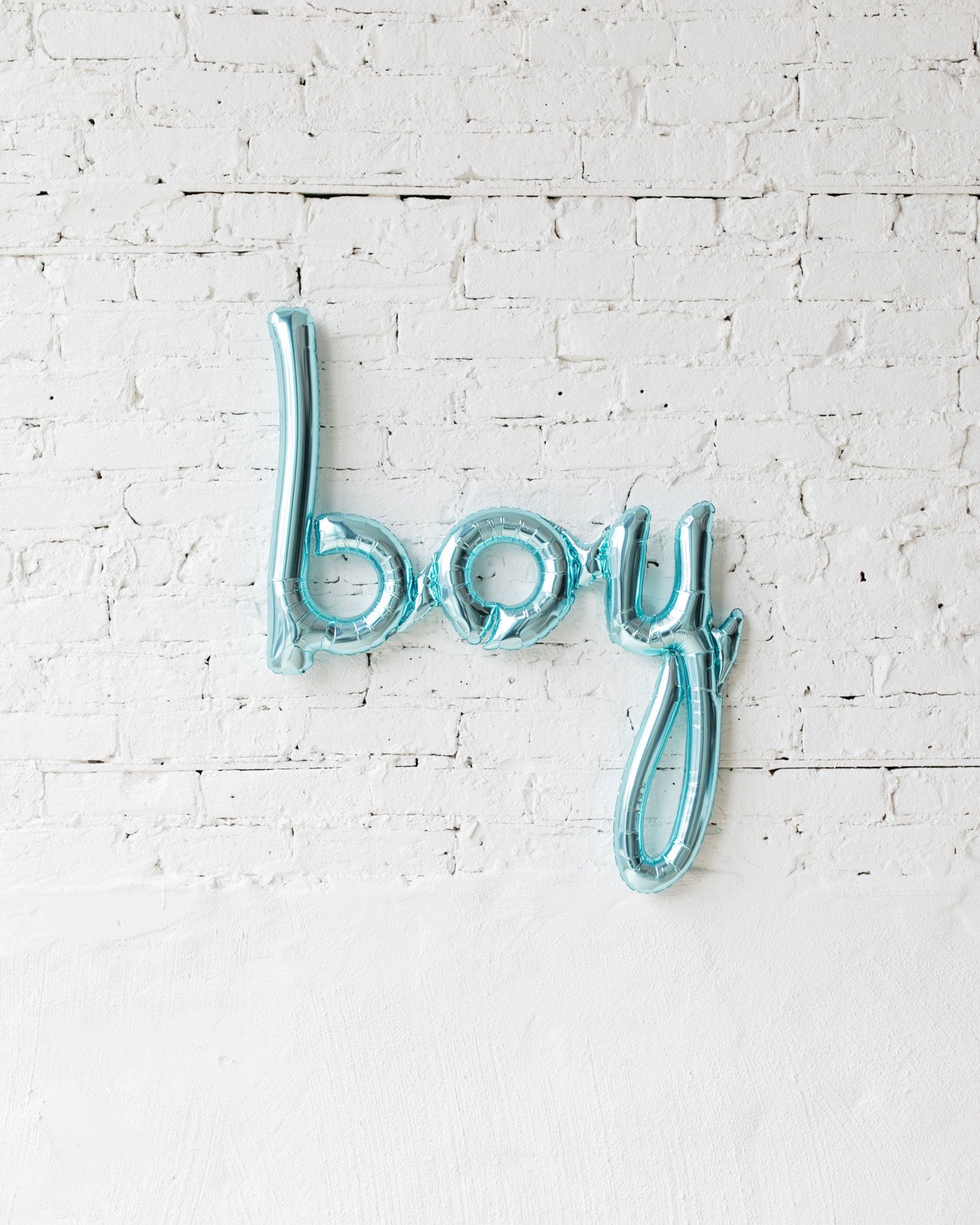 42in Pastel Blue BOY Script Foil Balloon | Rental