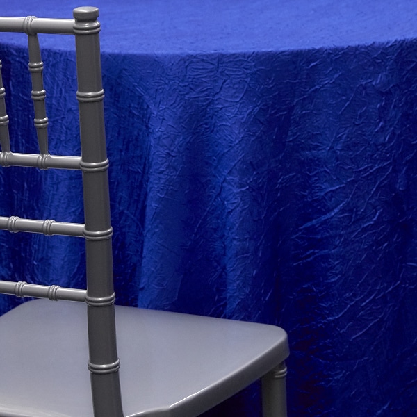 ROYAL BLUE – *FR* Crushed Taffeta Tablecloth by Eastern Mills – Many Size Options | Rental