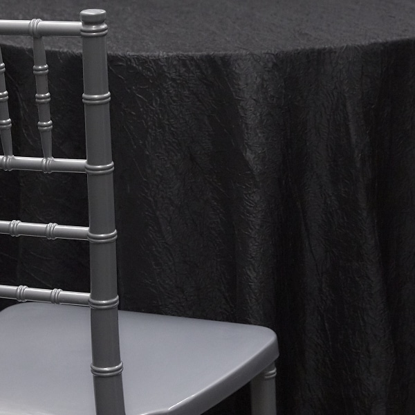 BLACK – *FR* Crushed Taffeta Tablecloth by Eastern Mills – Many Size Otions | Rental BLACK – *FR* Crushed Taffeta Tablecloth by Eastern Mills – Many Size Otions | Rental