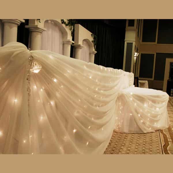 Fairy Light Head Table Decoration Kit – 8 Foot (4 Person) | Rental
