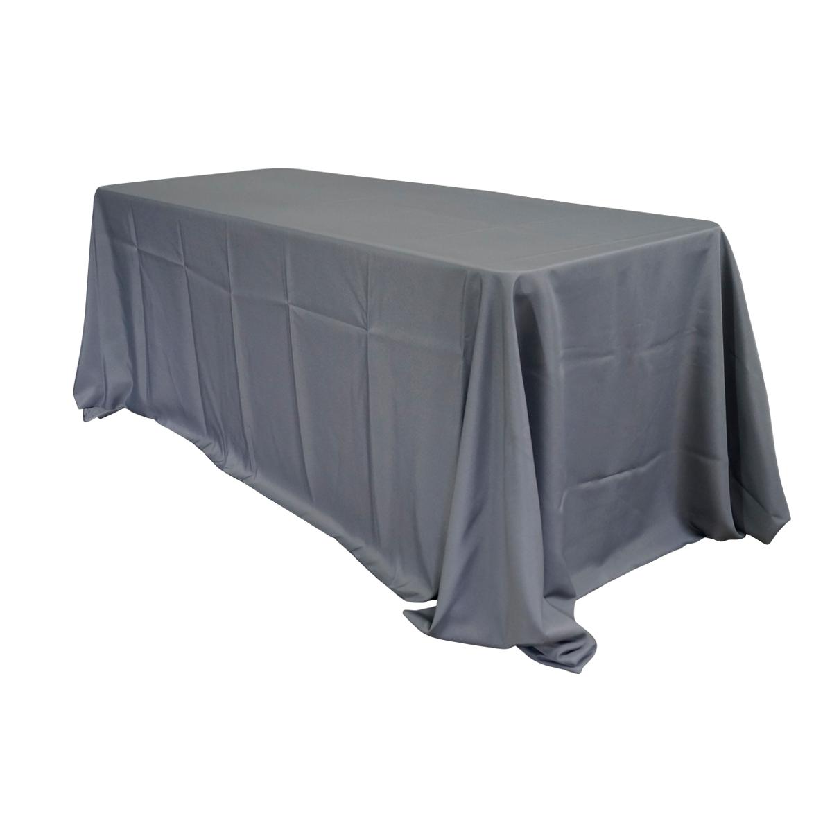 Economy Polyester Poplin Rectangular Tablecloths – Grey | Rental Economy Polyester Poplin Rectangular Tablecloths – Grey | Rental