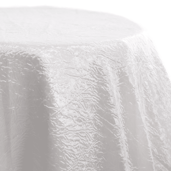 White – Crushed Tergalet Tablecloth by Eastern Mills – Many Size Options | Rental