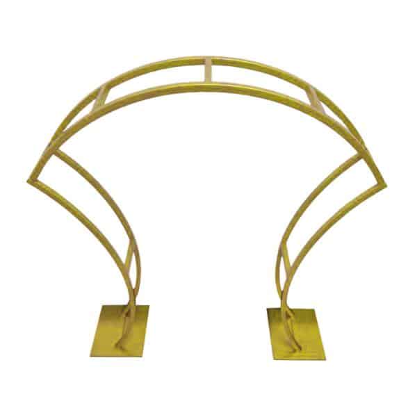 DECOSTAR™ Gold Metal Wedding Tabletop Centerpiece Arch for Floral Arrangements – 3ft Tall | Rental