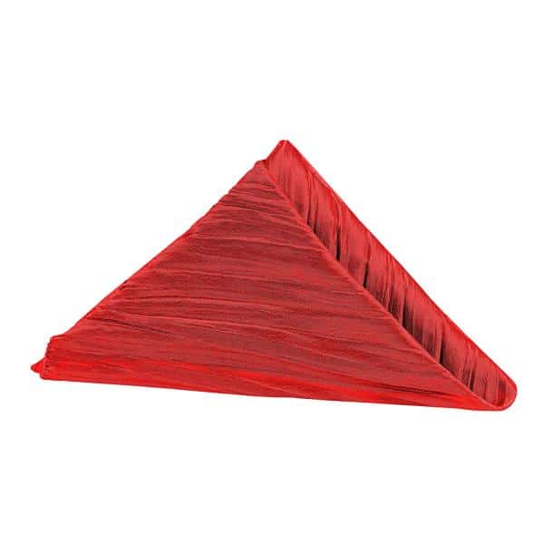 Accordion Crushed Taffeta Napkin – 20″x20″ – Red | Rental Accordion Crushed Taffeta Napkin – 20″x20″ – Red | Rental
