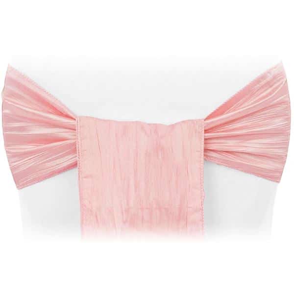 Accordion Crushed Taffeta Chair Sash – Dusty Rose/Mauve | Rental Accordion Crushed Taffeta Chair Sash – Dusty Rose/Mauve | Rental