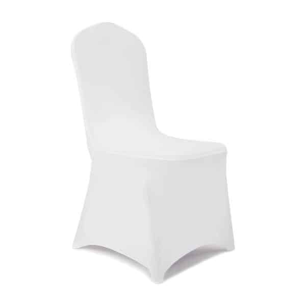 200 GSM Grade A Quality Spandex (Lycra) Banquet & Wedding Chair Cover By Eastern Mills in White Color | Rental