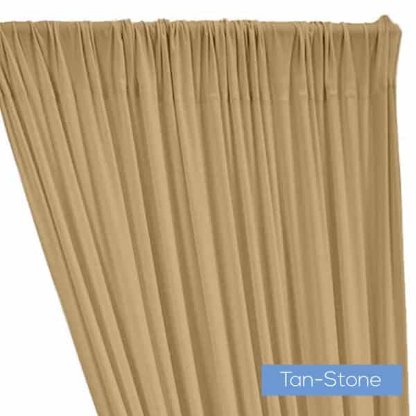ITY Stretch Drape w/ Sewn Rod Pocket – Tan/Stone | Rental ITY Stretch Drape w/ Sewn Rod Pocket – Tan/Stone | Rental