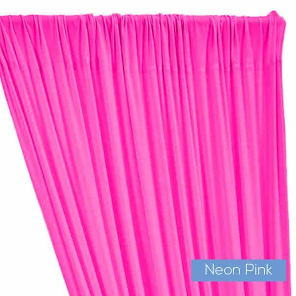 ITY Stretch Drape w/ Sewn Rod Pocket – Neon Pink | Rental ITY Stretch Drape w/ Sewn Rod Pocket – Neon Pink | Rental