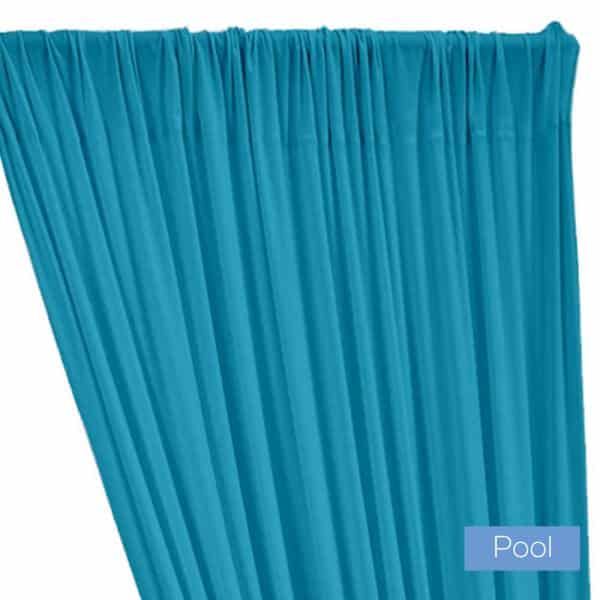 ITY Stretch Drape w/ Sewn Rod Pocket – Pool | Rental ITY Stretch Drape w/ Sewn Rod Pocket – Pool | Rental