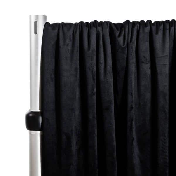 Lavish Velvet Wide Width Drape w/ Sewn Rod Pocket – Black | Rental Lavish Velvet Wide Width Drape w/ Sewn Rod Pocket – Black | Rental