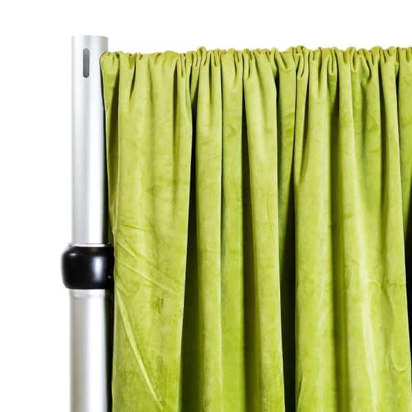 Lavish Velvet Wide Width Drape w/ Sewn Rod Pocket – Moss | Rental Lavish Velvet Wide Width Drape w/ Sewn Rod Pocket – Moss | Rental