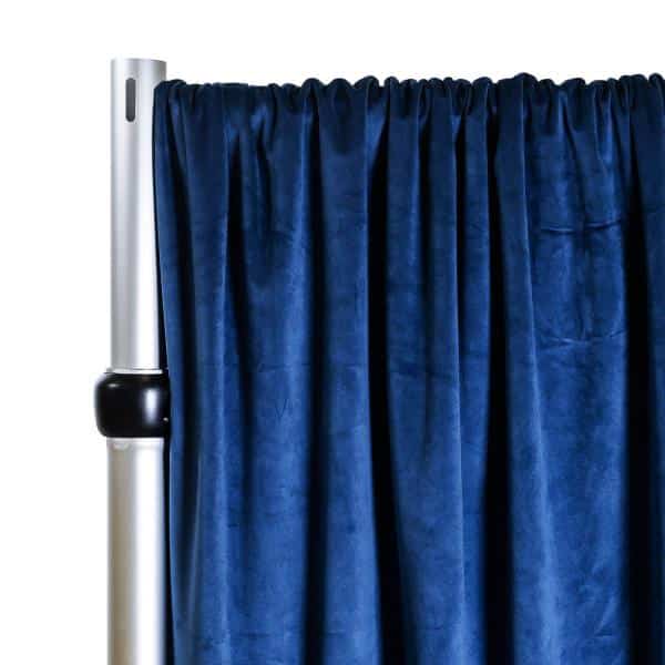 Lavish Velvet Wide Width Drape w/ Sewn Rod Pocket – Navy | Rental Lavish Velvet Wide Width Drape w/ Sewn Rod Pocket – Navy | Rental