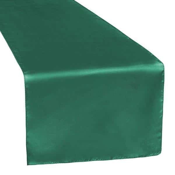 Sleek Satin Runner 14″ x 108″ – Emerald Green | Rental