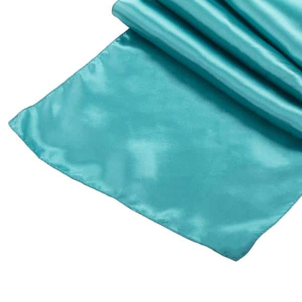 Sleek Satin Runner 14″ x 108″ – Dark Turquoise | Rental