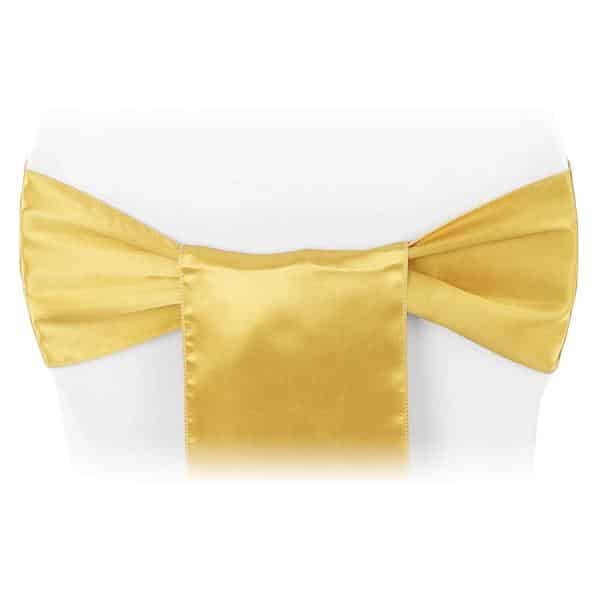 Sleek Satin Sash 6″ x 108″ – Bright Gold | Rental
