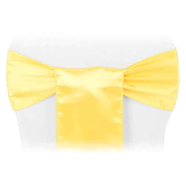 Sleek Satin Sash 6″ x 108″ – Canary Yellow (Bright Yellow) | Rental
