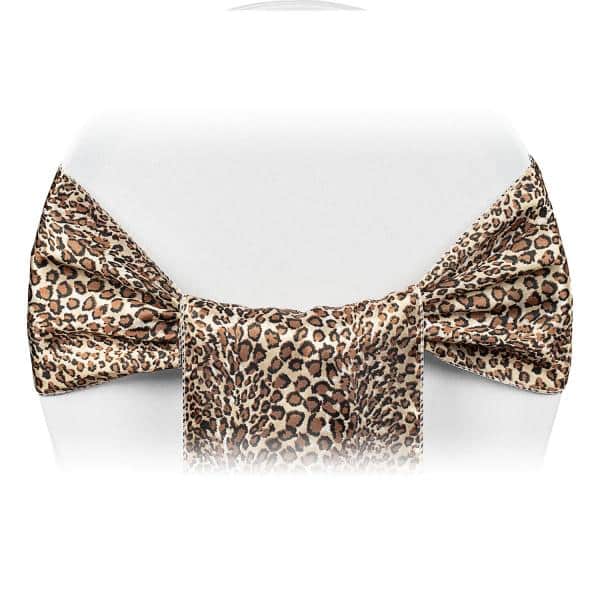 Sleek Satin Sash 6″ x 108″ – Leopard | Rental