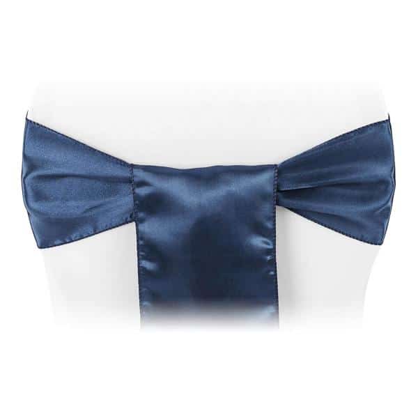 Sleek Satin Sash 6″ x 108″ – Navy Blue | Rental