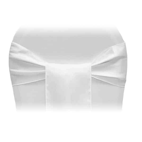 Sleek Satin Sash 6″ x 108″ – White | Rental