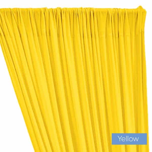 ITY Stretch Drape w/ Sewn Rod Pocket – Yellow | Rental ITY Stretch Drape w/ Sewn Rod Pocket – Yellow | Rental