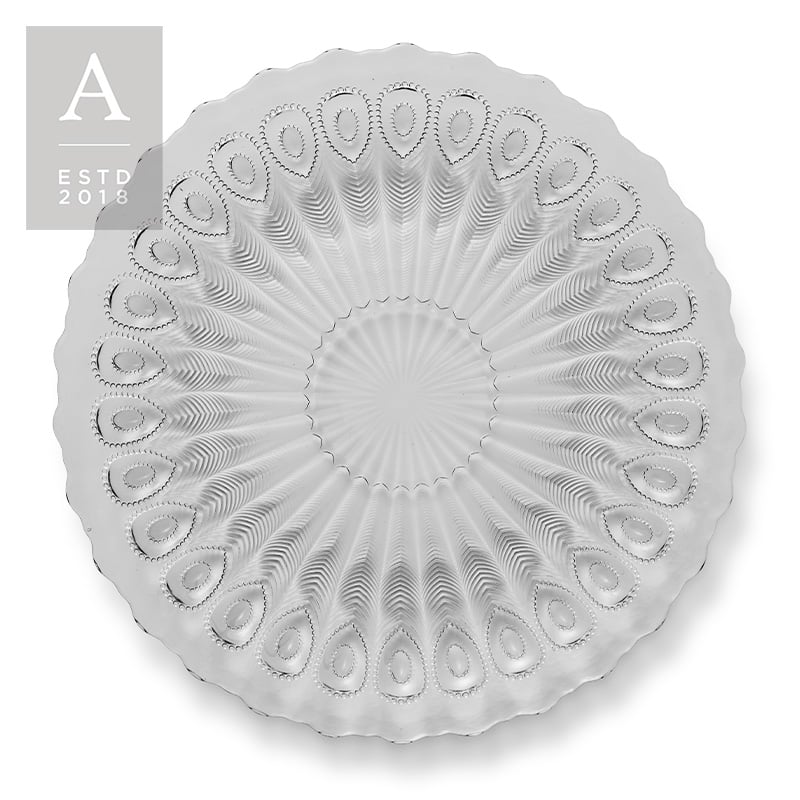 Eliza Clear Charger Plate | Rental